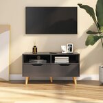 vidaXL Meuble TV gris 90x40x48 5 cm bois d'ingénierie