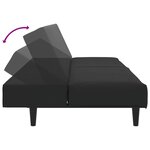 vidaXL Ensemble de canapés 2 Pièces noir velours