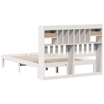 vidaXL Lit bibliothèque sans matelas blanc 160x200 cm bois pin massif