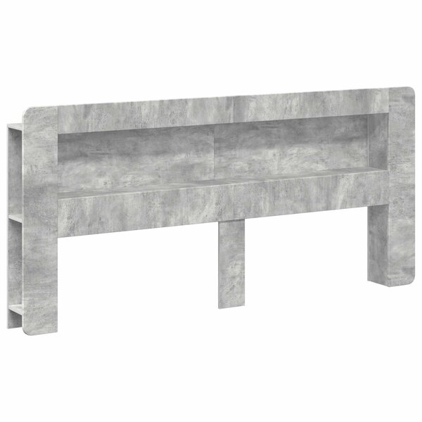vidaXL Cabinet de Tête de Lit Gris béton Bois d’ingénierie