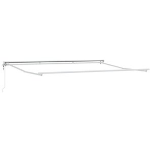 vidaXL Cadre de store rétractable électrique Blanc 4 5 × 3 m Acier