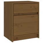 vidaXL Table de chevet Marron miel 40x31x50 cm Bois de pin massif