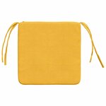 vidaXL Coussins de siège 4 Pièces Jaune clair 40 x 40 x 3 cm