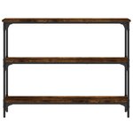 vidaXL Table console chêne fumé 100x22 5x75 cm bois d'ingénierie
