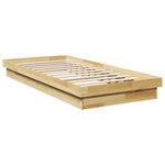 vidaXL Cadre de lit sans matelas 90x200 cm bois massif de chêne