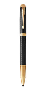 PARKER IM Premium Stylo roller  Noir  Recharge noire pointe fine  Coffret cadeau
