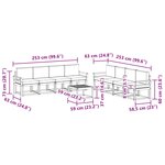 vidaXL Ensemble de canapés d'extérieur 9 pc Blanc et anthracite