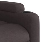 vidaXL Fauteuil de massage inclinable Marron foncé Tissu