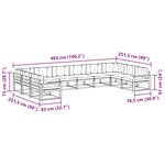 vidaXL Ensemble de canapés d'extérieur 10 Pièces Blanc et crème
