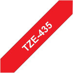 Cartouche ruban Etiqueteuse Brother 12mm Rouge sur blanc TZe-435