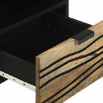 vidaXL Cabinet de chevet avec tiroir 2 Pièces Marron 40 x 33 x 46 cm