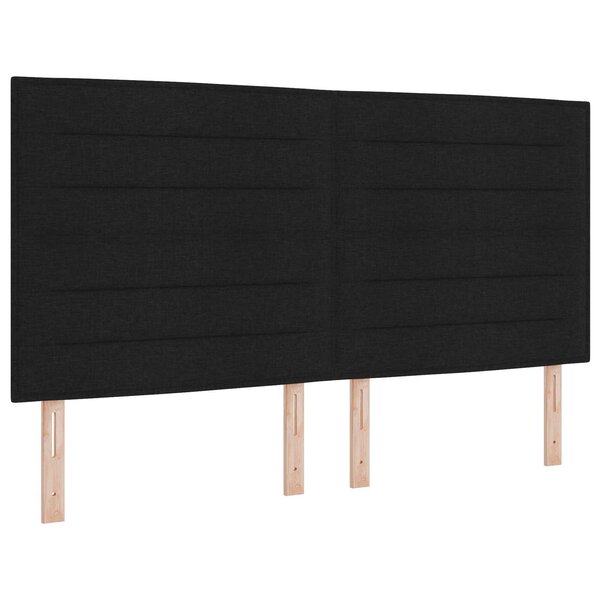 vidaXL Tête de lit LED avec bandes LED Noir 180 cm tissu