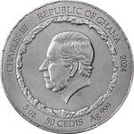 PETRA Rock-Cut Monuments 5 Once Argent Monnaie 50 Cedis Ghana 2024