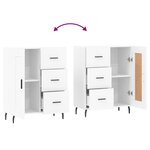 vidaXL Buffet blanc 69 5x34x90 cm bois d'ingénierie