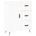 vidaXL Buffet haut Blanc 69 5x34x180 cm Bois d'ingénierie