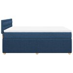 vidaXL Sommier à lattes de lit avec matelas Bleu 140x190 cm Tissu