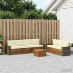vidaXL Ensembles de canapés avec coussin 8 Pièces Bois d'Acacia Massif
