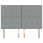 Tête de lit vidaXL en tissu gris clair avec boutons 160 cm