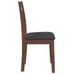 vidaXL Chaises à manger coussins 2 Pièces marron bois massif caoutchouc