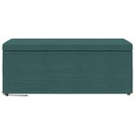 vidaXL Tabouret Vert foncé 101 x 41 x 40 cm Tissu et bois stratifié