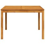 vidaXL Table à manger de jardin 110x110x75 cm bois d'acacia massif