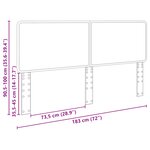 vidaXL Tête de lit Chêne artisanal 180 cm Bois d'ingénierie