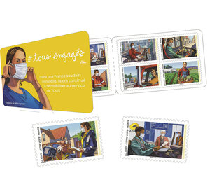 Carnet 12 timbres - Tous engagés - Lettre Verte
