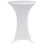 vidaXL Housses élastiques de table Ø 80 cm Blanc 4 Pièces