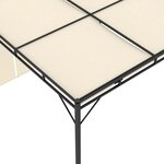 vidaXL Belvédère de jardin avec rideau latéral 3x3x2 25 m Crème