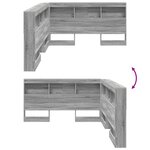 vidaXL Tête de lit de rangement Sonoma gris 140 cm Bois d'ingénierie