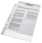 Sachet de 100 pochettes perforées Economy A5 PP grainée 0 05 mm Transparentes ESSELTE