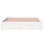 vidaXL Cadre de lit Blanc Bois massif 140x190 cm