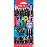 Crayons de couleur color'peps monster  étui de 12 maped
