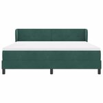 vidaXL Lit à ressorts avec matelas Vert foncé 180 x 200 cm Velours