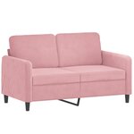 vidaXL Ensemble de canapés 3 Pièces avec coussins rose velours