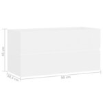 vidaXL Armoire d'évier Blanc 90x38 5x45 cm Bois d'ingénierie