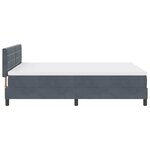 Lit à ressort vidaXL avec matelas et LED Gris foncé 160x200 cm Velours