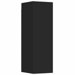 vidaXL Ensemble de meubles TV 3 Pièces Noir Bois d'ingénierie