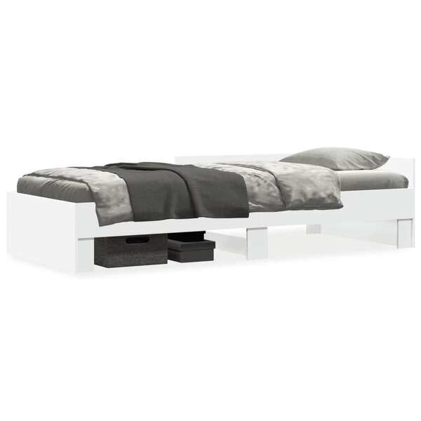 vidaXL Cadre de lit sans matelas blanc 90x190 cm bois d'ingénierie