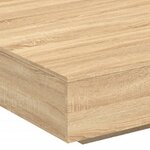 vidaXL Table basse avec lumières LED chêne sonoma 100x100x31 cm