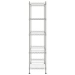 vidaXL Étagère de rangement 5 niveaux 90x35x180 cm Chrome 250 kg