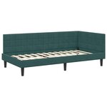 vidaXL Cadre de lit d'angle Vert foncé 100 x 200 cm Velours