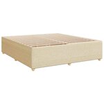 vidaXL Cadre de lit sans matelas crème 180x200 cm tissu