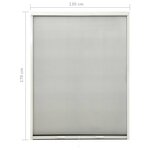 vidaXL Moustiquaire à rouleau pour fenêtres Blanc 130x170 cm