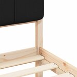 vidaXL Cadre de lit avec tête de lit rembourrée Noir 135 x 190 cm