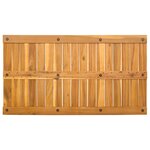 vidaXL Tapis de bain Uni Marron 100 x 55 cm bois