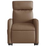 vidaXL Fauteuil de massage inclinable Marron Tissu