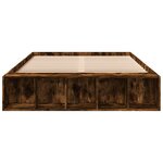 vidaXL Cadre de lit chêne fumé 120x190 cm bois d'ingénierie