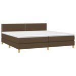 vidaXL Sommier à lattes de lit avec matelas Marron foncé 200x200 cm