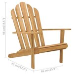vidaXL Chaise Adirondack Bois de teck solide